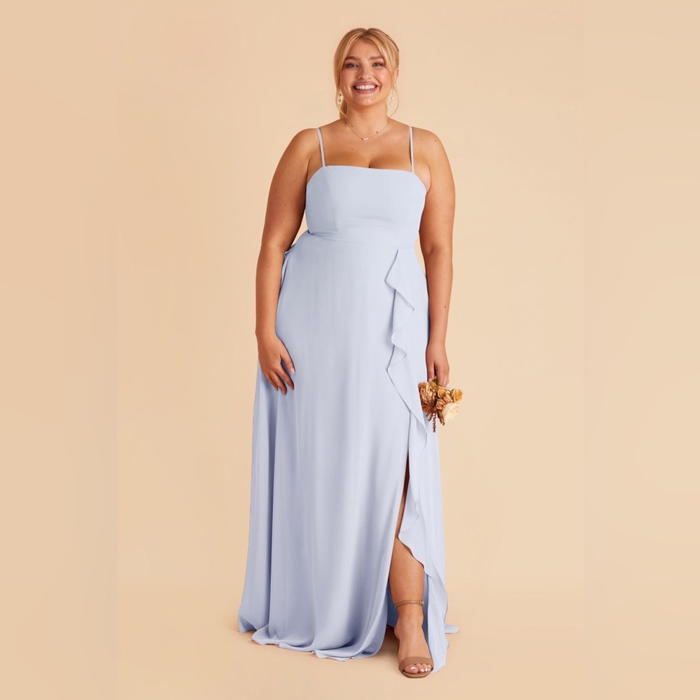 Birdy Grey Ice Blue Chiffon Bridesmaid Dress - Large